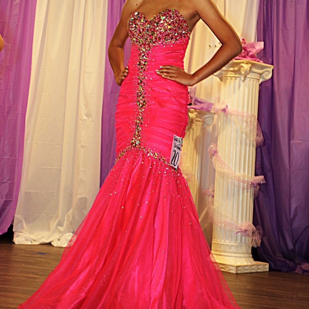 Stunning Pink Strapless Gown